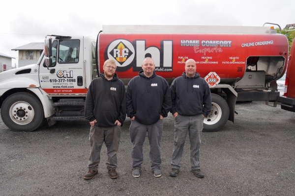 R.F. Ohl Heating Oil Delivery Team and Truck