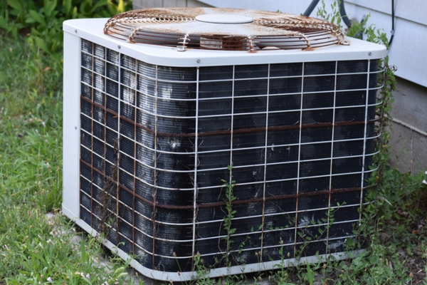 Old and rusty HVAC system